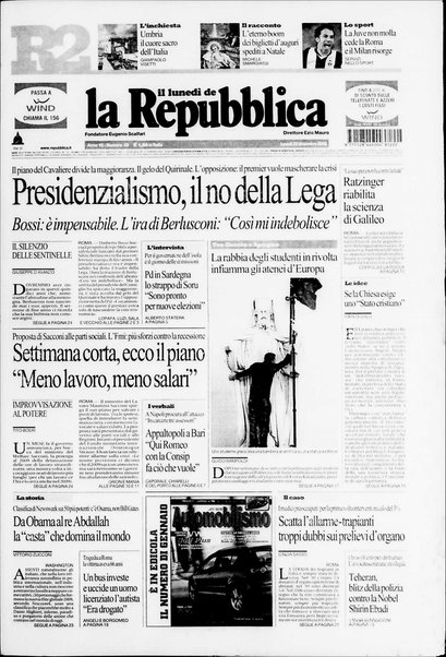 Il lunedì de La repubblica